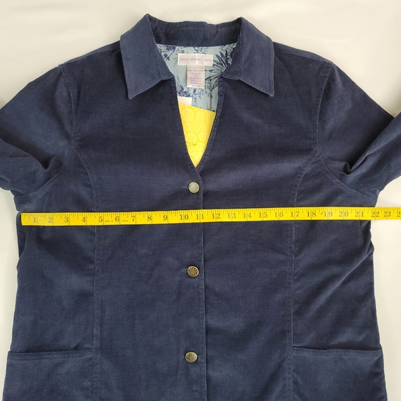 Susan Graver Corduroy Button Front Blazer Jacket Sz L - Picture 6 of 16